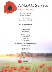 ANZAC Service at Lake Horowhenua