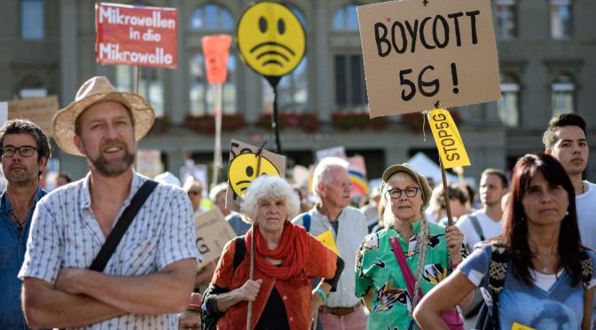 Thousands of Swiss protest 5G wireless over health fears
