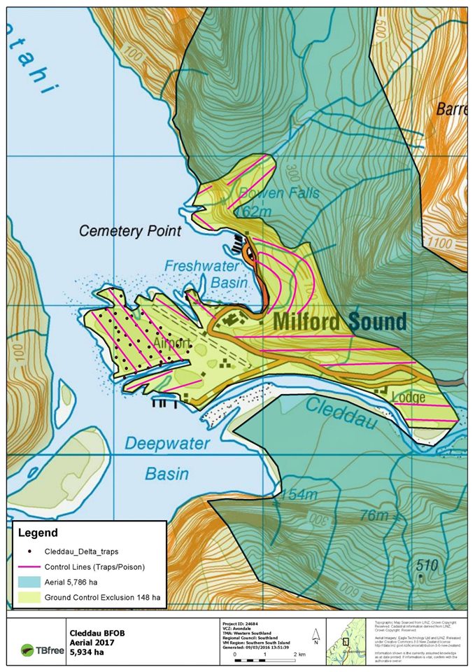 DOC MAP OF MILF EDGE OF AERIAL 1080 DRP GREEN AREA POISONED