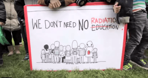 radiation irish protest