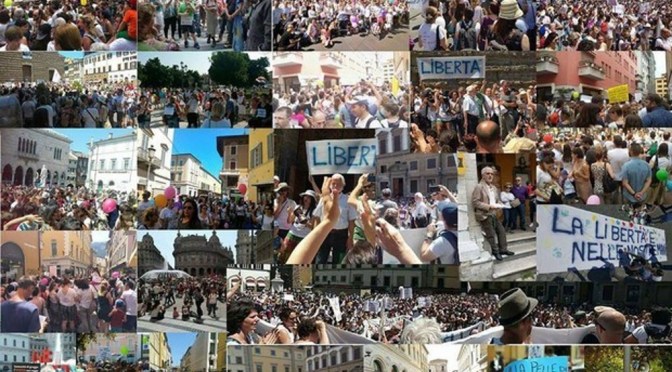Italians take to the streets protesting mandatory vaccines!