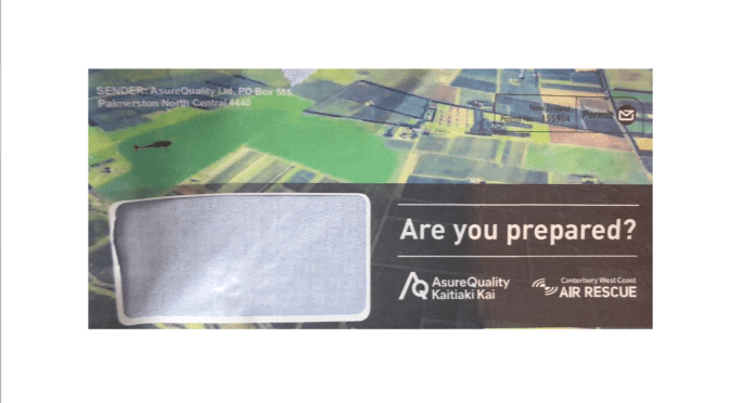 In a curious govt backed appeal for Westpac Rescue Helicopter funding, why are NZ farmers being asked full details of all stock & food available?