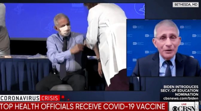 Watch as Fauci forgets which arm he got vaccinated in