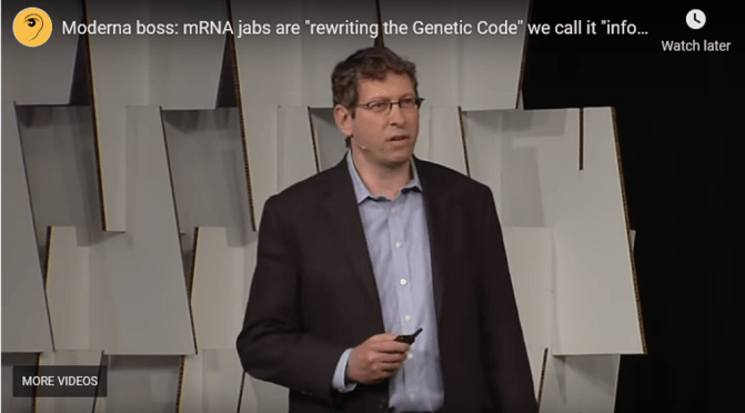 Moderna’s top scientist said in a 2017 lecture: ‘We are actually hacking the software of life’