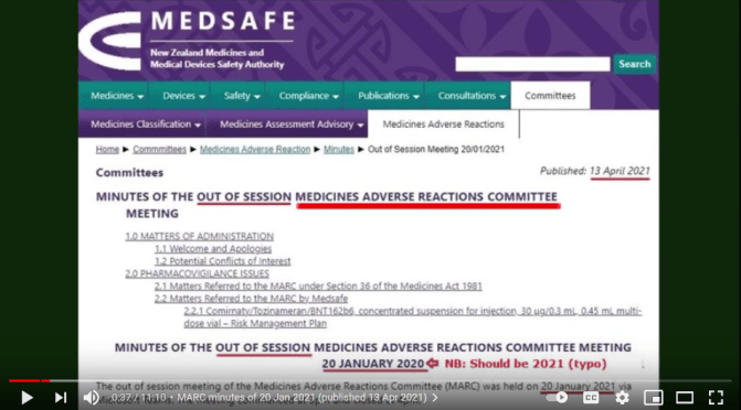 Was NZ’s Medsafe (or the govt) hiding the truth re Pfizer vaccine?