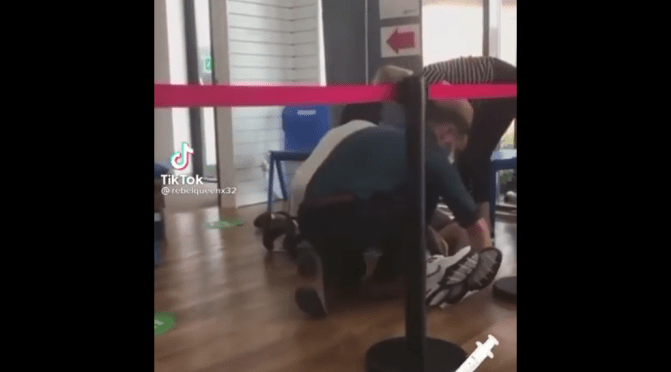 Yet another of those ‘rare’ & ‘mild’ adverse reactions right at the clinic (it won’t be the jab of course)