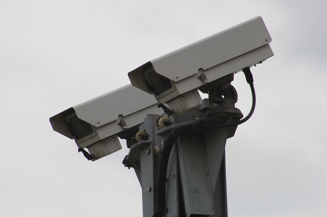 two security/SURVEILLANCE cameras