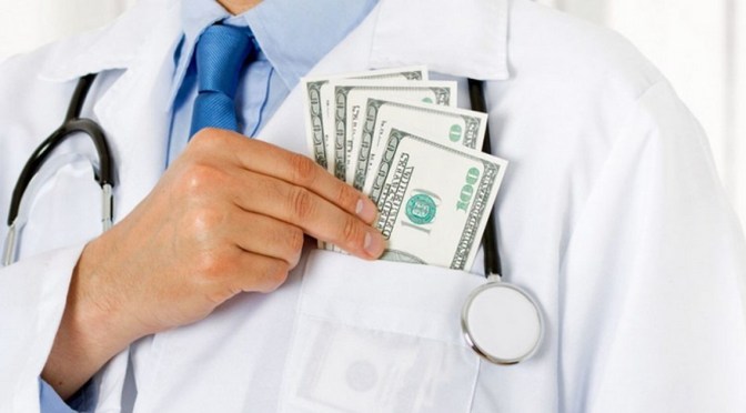 medic pocketing dollars