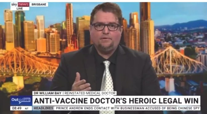 Aussie MD struck off for speaking against the safe & effective now has his license back